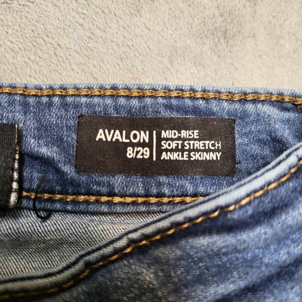 Buffalo David Bitton Jeans Womens 8 Blue Avalon Mid Rise Ankle Skinny Stretch - Picture 4 of 12
